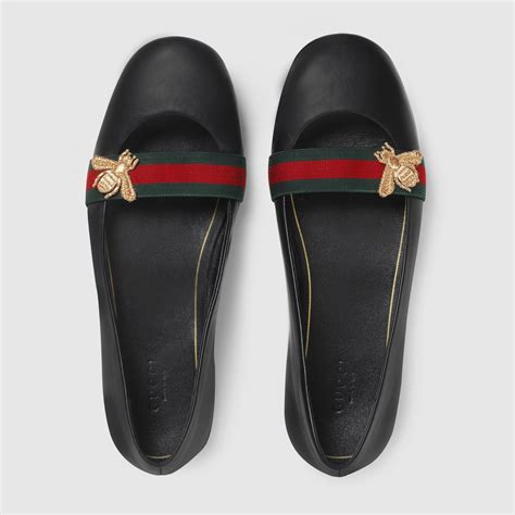 gucci leather sole flat|gucci leather shoes women.